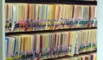  display of file folders