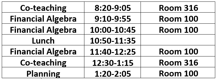 Schedule