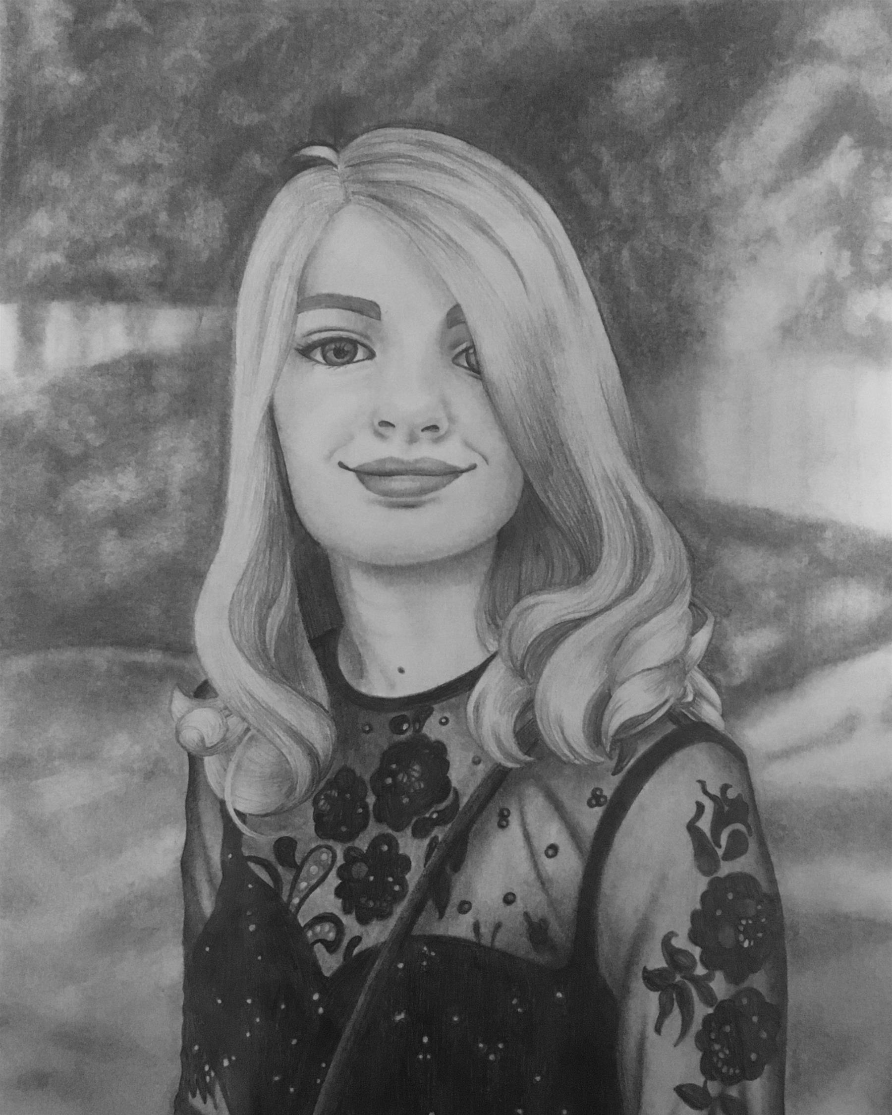 Student Produced Black and White Portrait